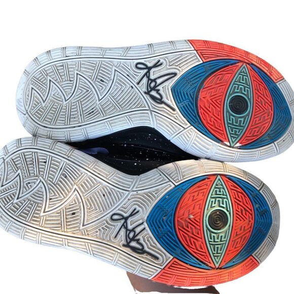 CUSTOM 2019 Nike Kyrie 6 GS 'Jet Black' Gold Black Size 6.5 - Picture 12 of 16